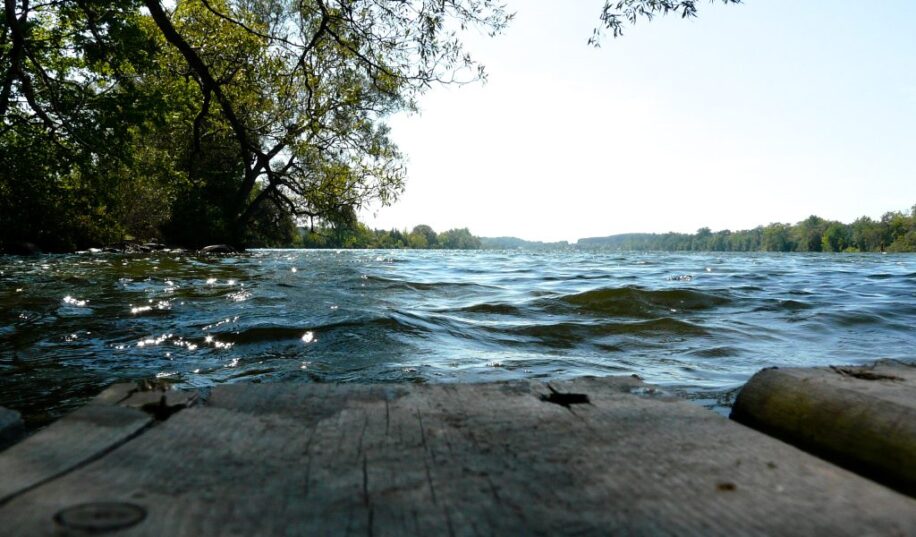 Glenn Miller conservation area showing a dock the Trent River