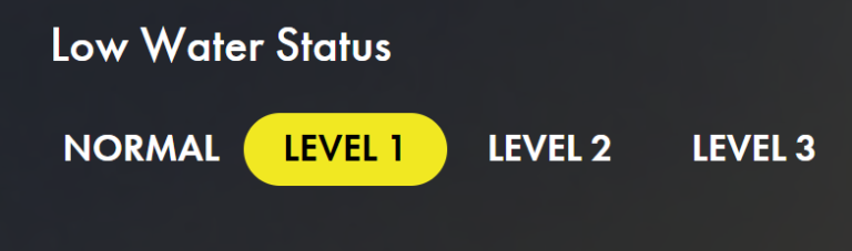 Low Water Condition – Level 1 - Lower Trent Conservation
